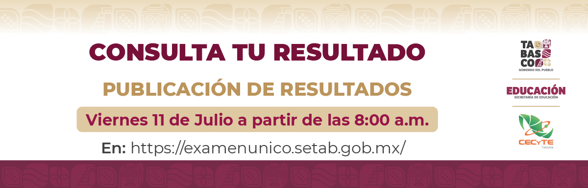 Consulta de Resultados del Examen Único para el Ingreso a la Educación Media Superior            