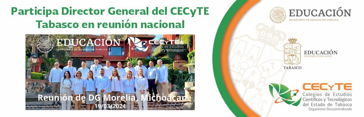 Participa Director General del CECyTE Tabasco en reunión nacional       